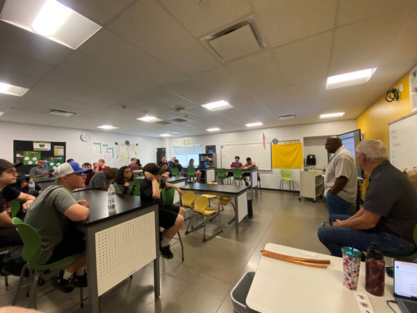 Arizona Water Company staff presenting to students in Casa Grande