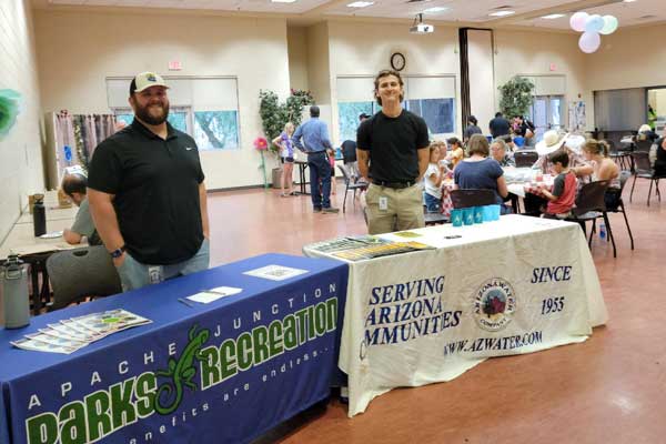 Conservation staff partnering with AJ Parks and Rec for a community event three