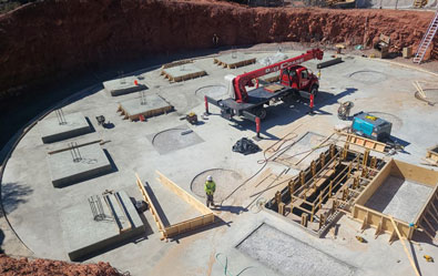 Concrete Pour - Tank FloorProgress 3